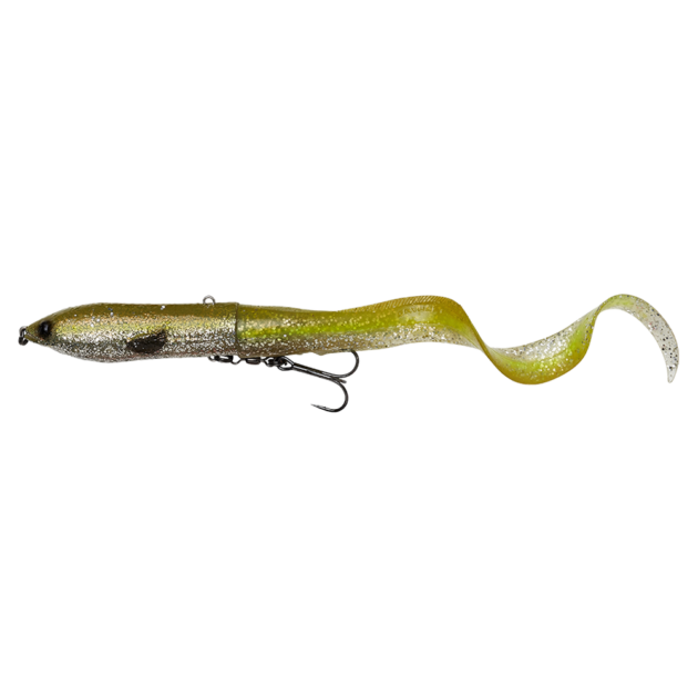 savage gear 3d hard eel green silver ayu