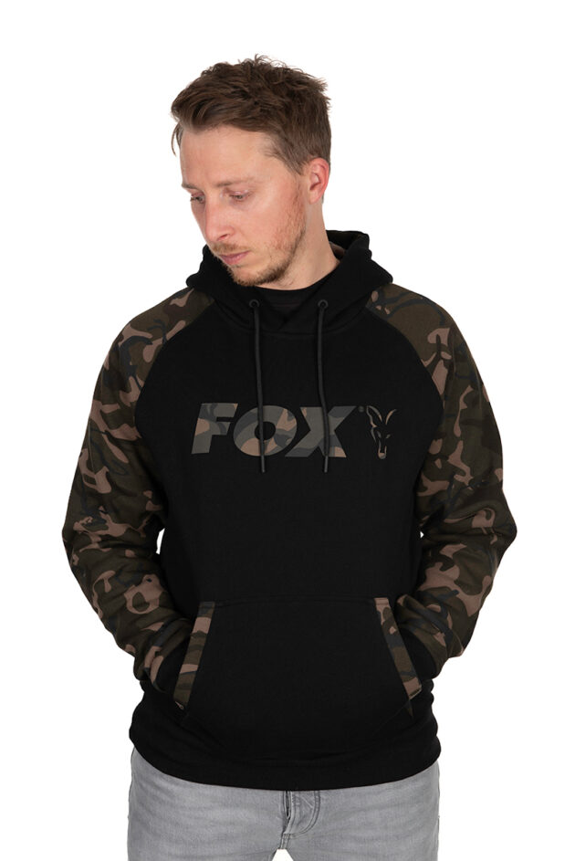Fox Black /Camo Raglan Hoodie