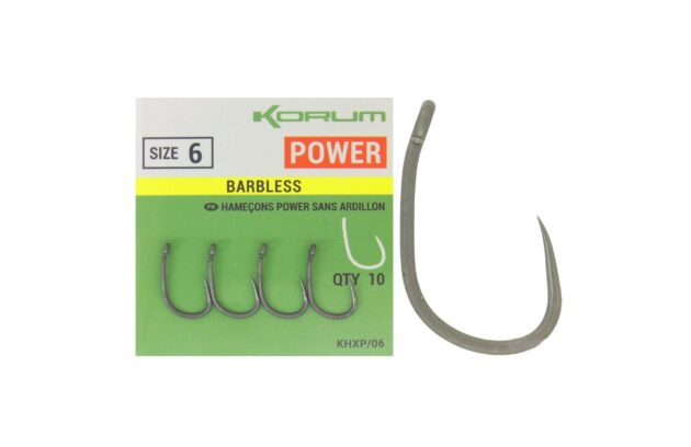 Korum Xpert Power Hooks Barbless