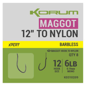 Korum Maggot Hook To Nylon