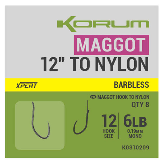 Korum Maggot Hook To Nylon